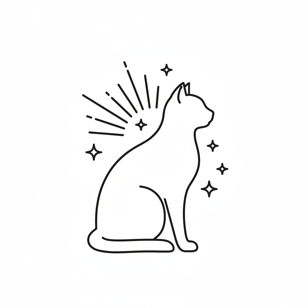 Cat Icon White Background